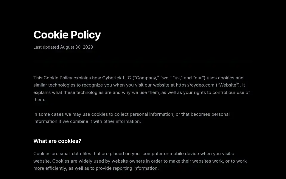 Screenshot of cydeo.com