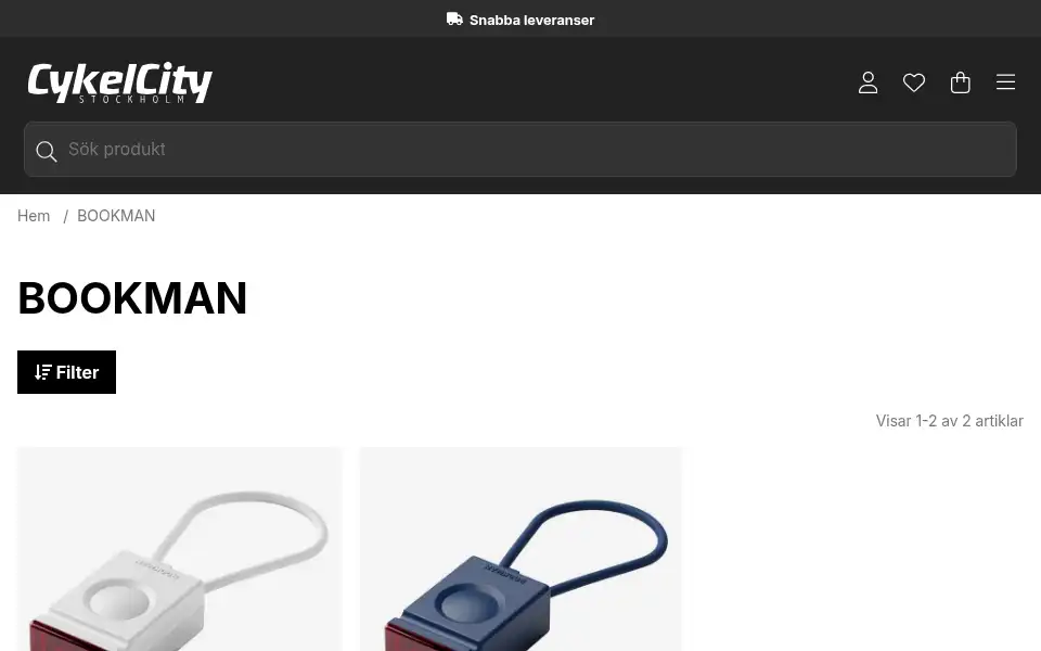 Screenshot of cykelcity.se