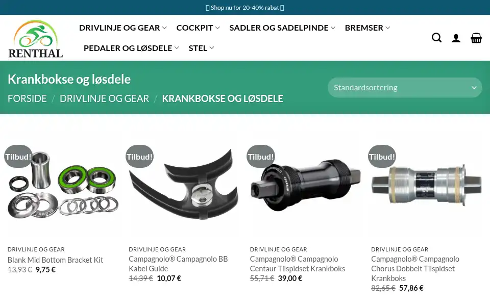 Screenshot of cykeldelebillig-dk.com