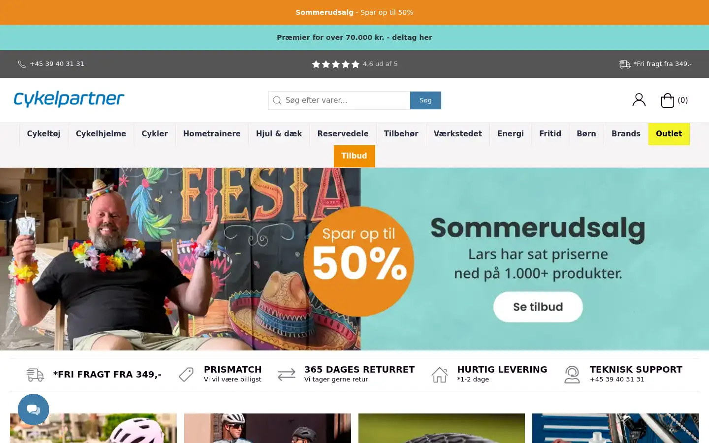 Screenshot of cykelpartner.dk