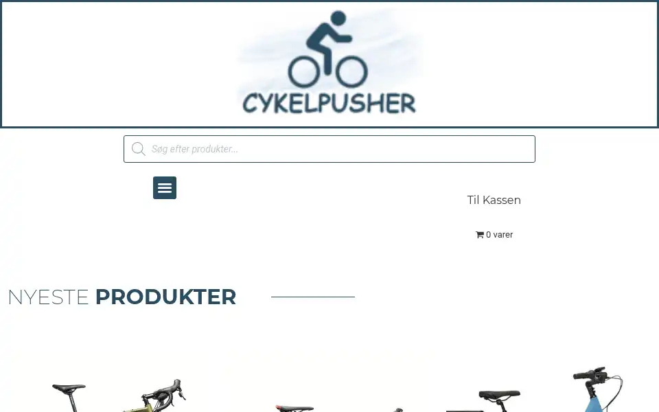 Screenshot of cykelpusher.dk