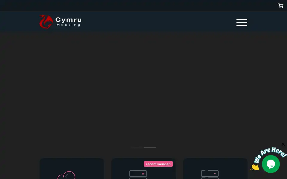 Screenshot of cymru-hosting.co.uk