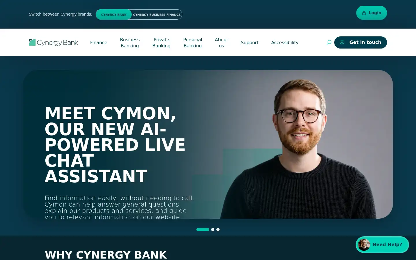 Screenshot of cynergybank.co.uk