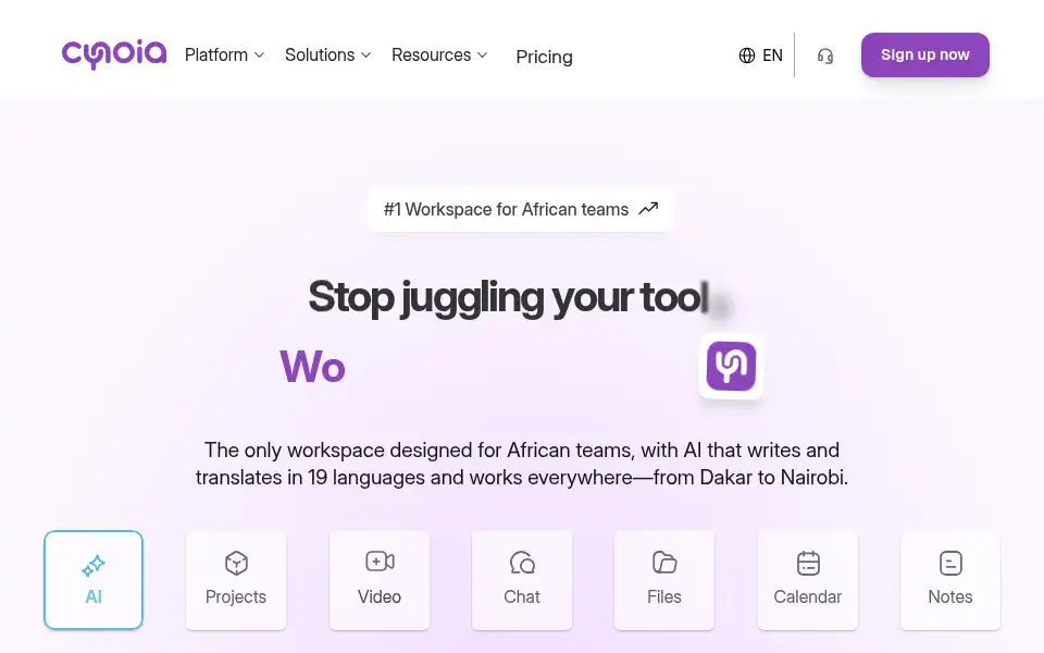 Screenshot of cynoia.com