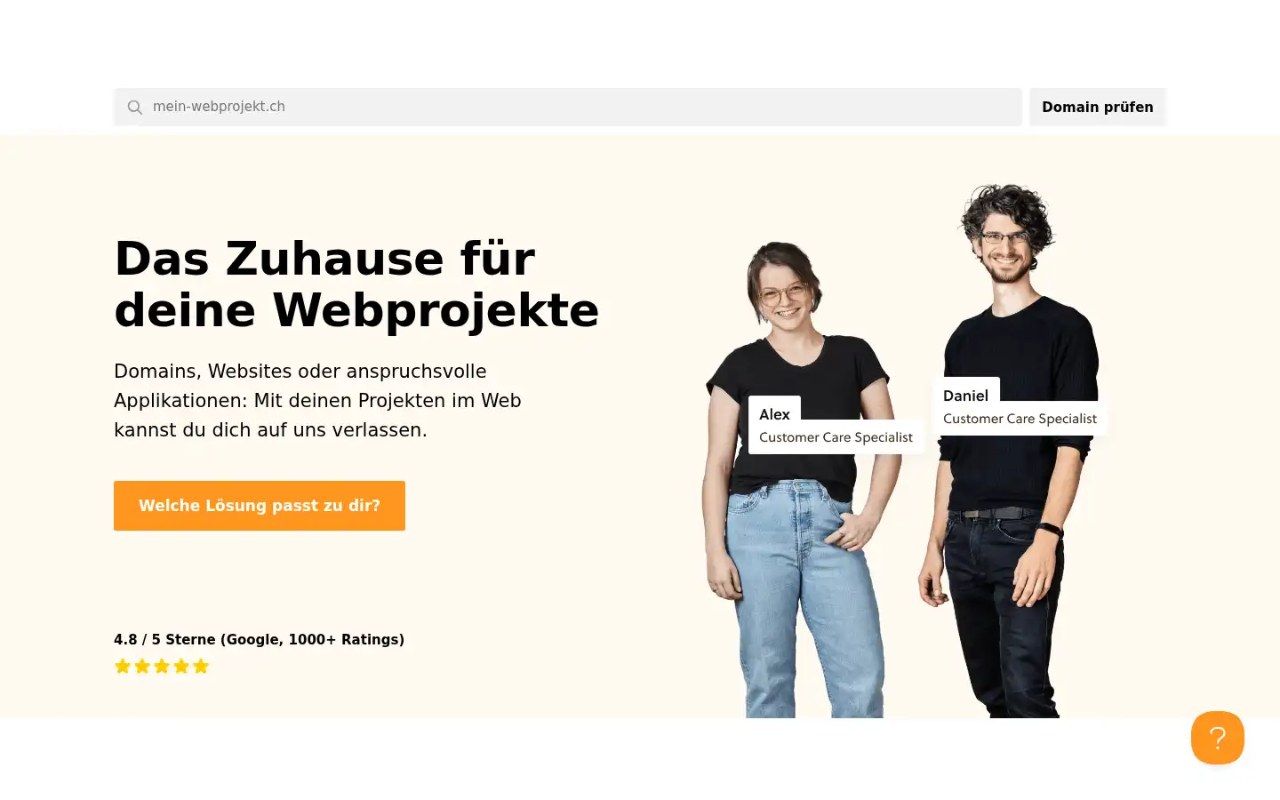 Screenshot of cyon.ch