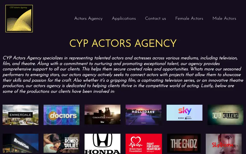 Screenshot of cypactors.com