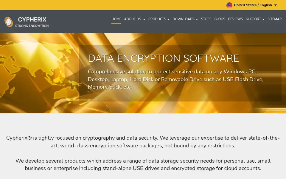 Screenshot of cypherix.com