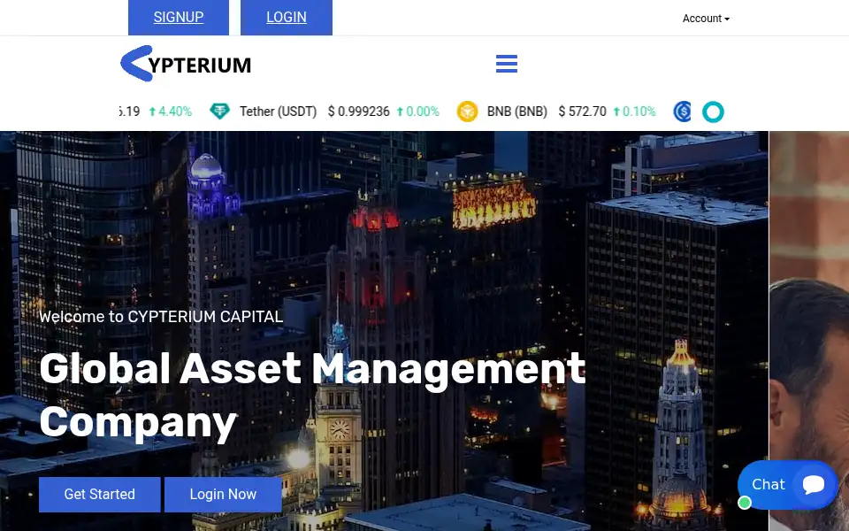 Screenshot of cypteriumcapital.com