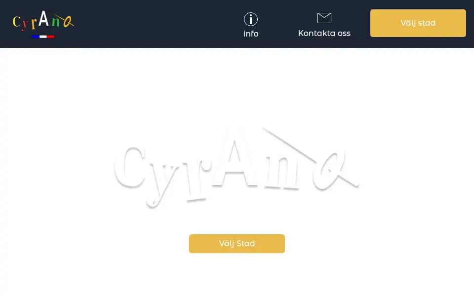 Screenshot of cyrano.se