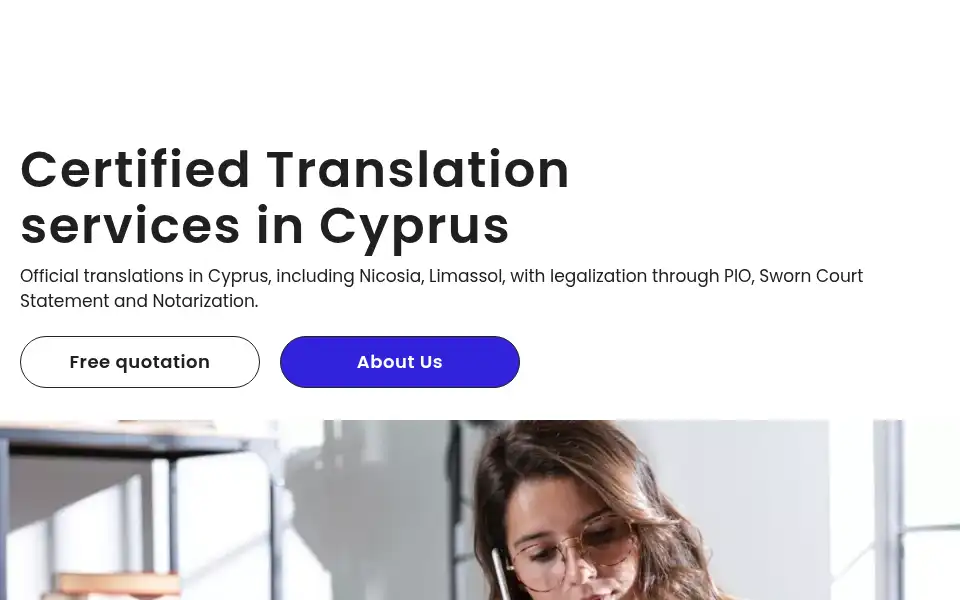 Screenshot of cytranslation.com