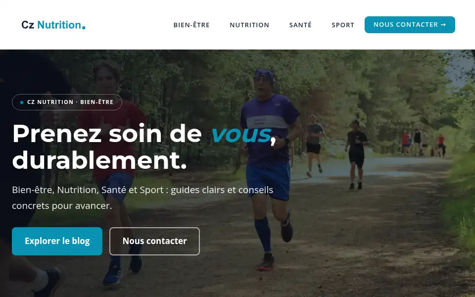 Screenshot of cz-nutrition.fr