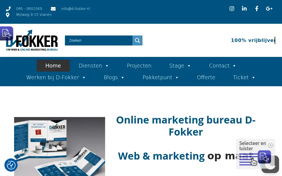 Screenshot of d-fokker.nl