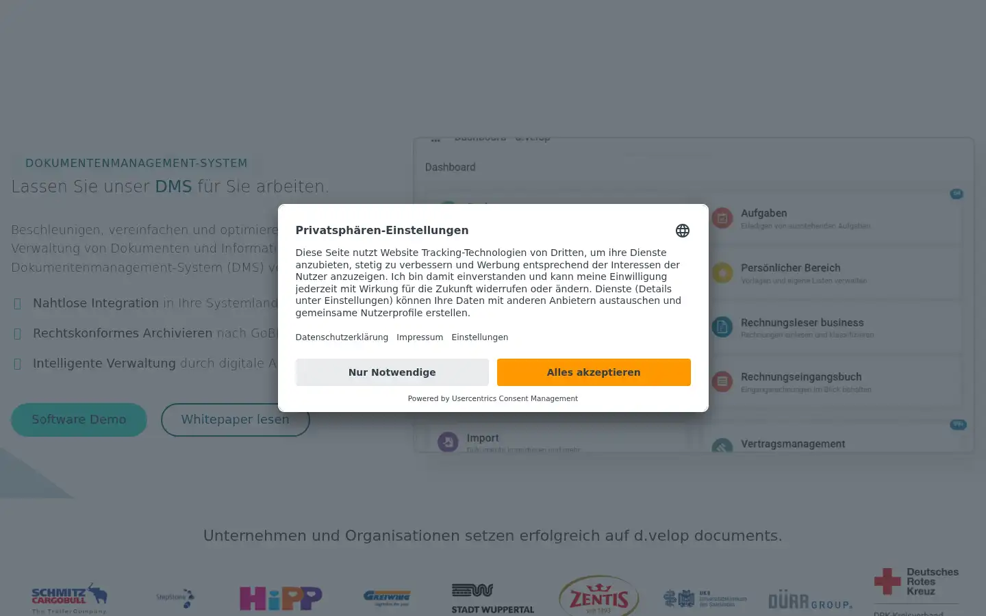 Screenshot of d-velop.de
