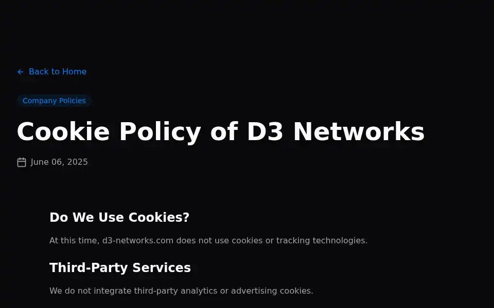 Screenshot of d3-networks.com