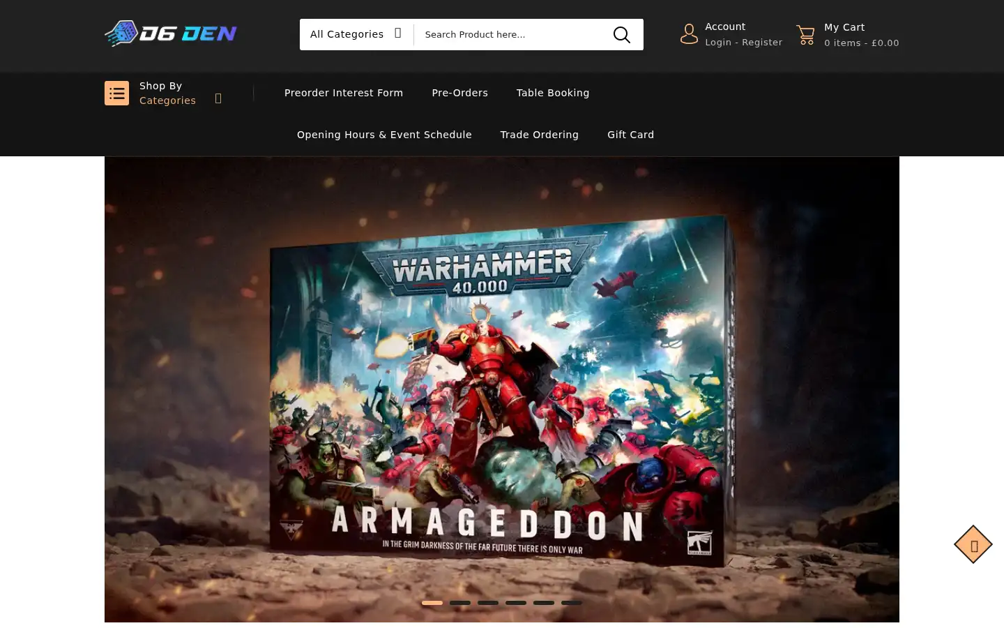 Screenshot of d6den.co.uk
