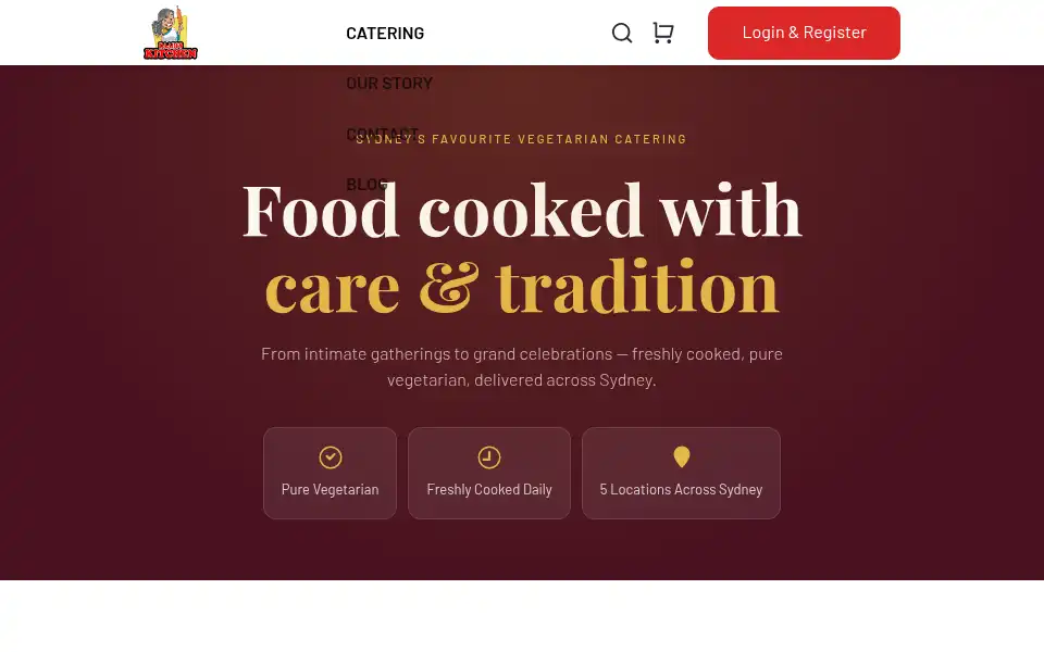Screenshot of daadiskitchen.com.au