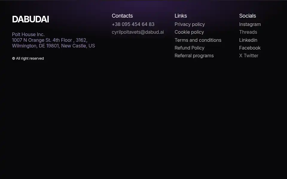 Screenshot of dabud.ai