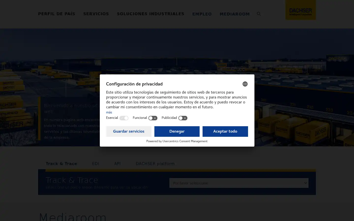 Screenshot of dachser.es