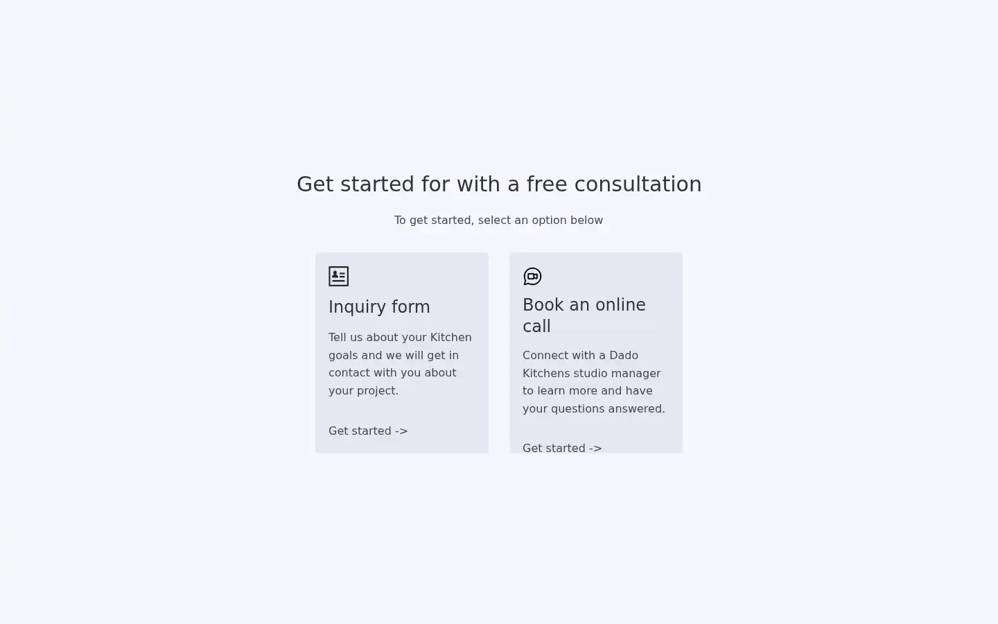 Screenshot of dadokitchens.com