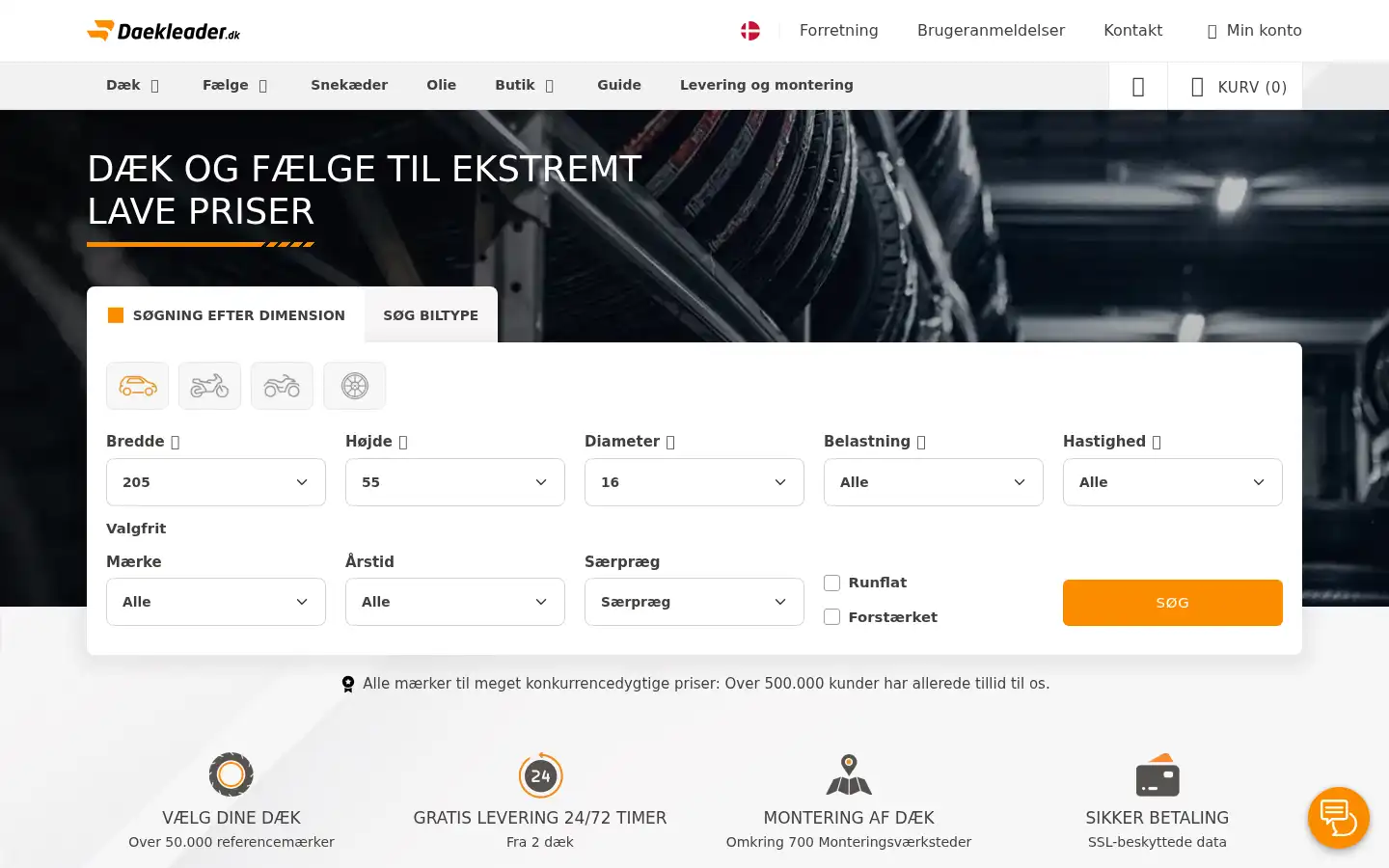 Screenshot of daekleader.dk