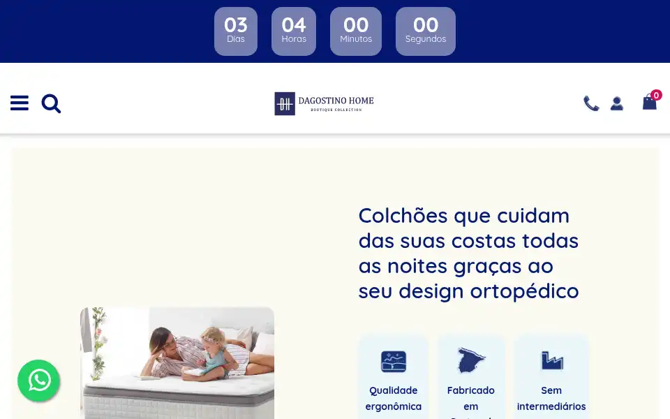 Screenshot of dagostinohome.pt
