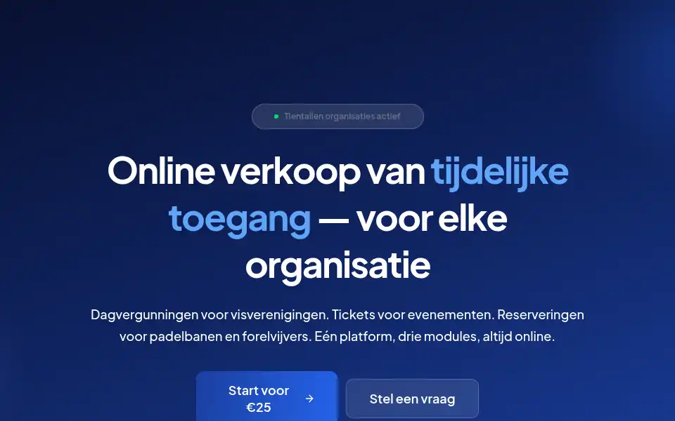 Screenshot of dagvergunningen.nl