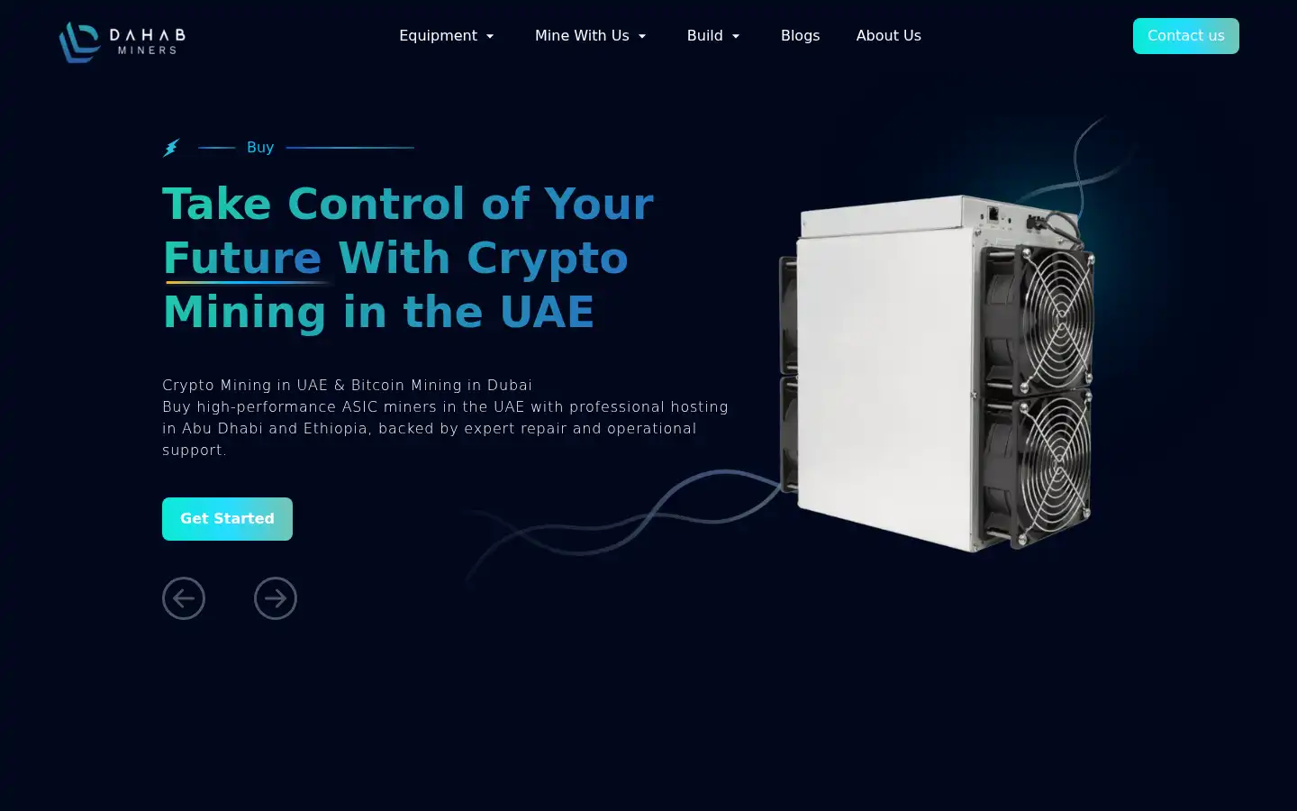 Screenshot of dahabminers.ae