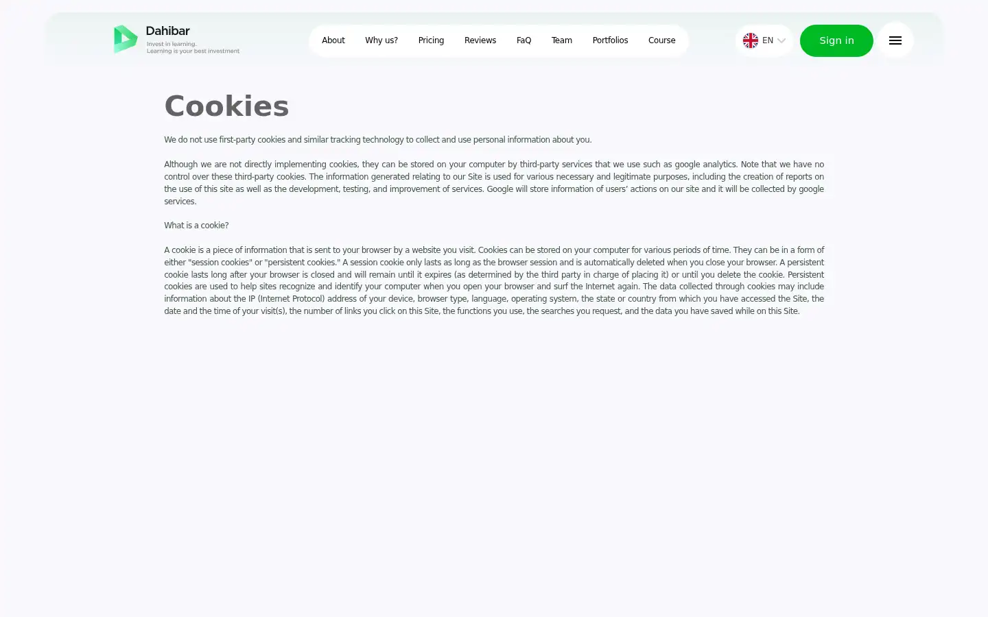 Screenshot of dahibar.com