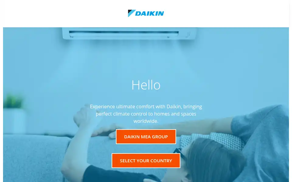 Screenshot of daikinmea.com