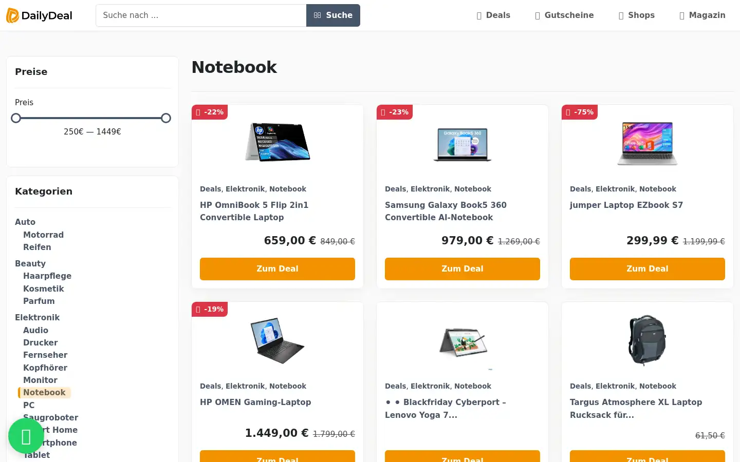 Screenshot of dailydeal.at