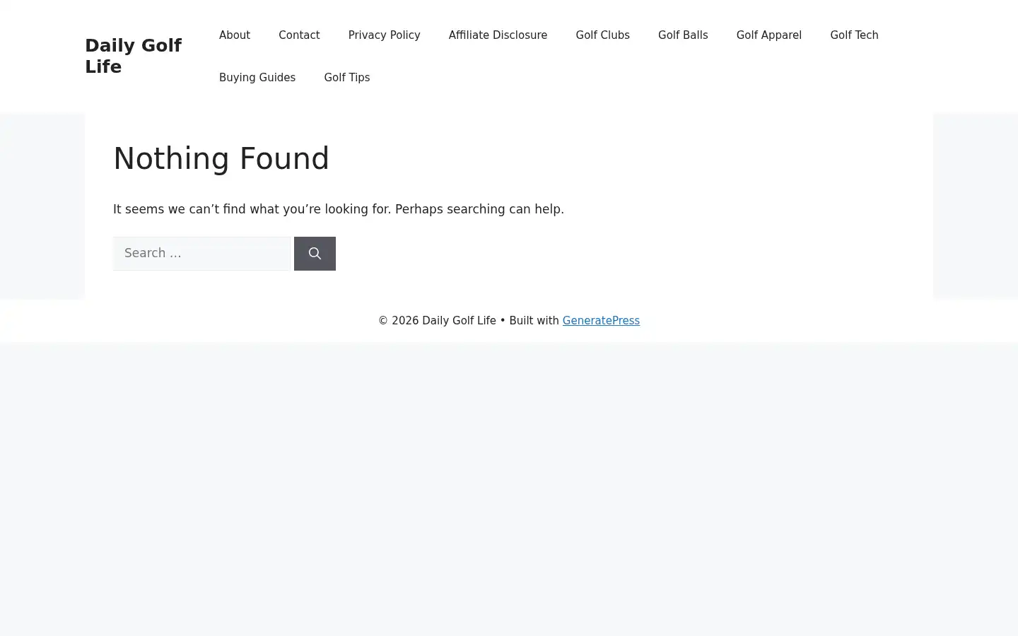 Screenshot of dailygolflife.com