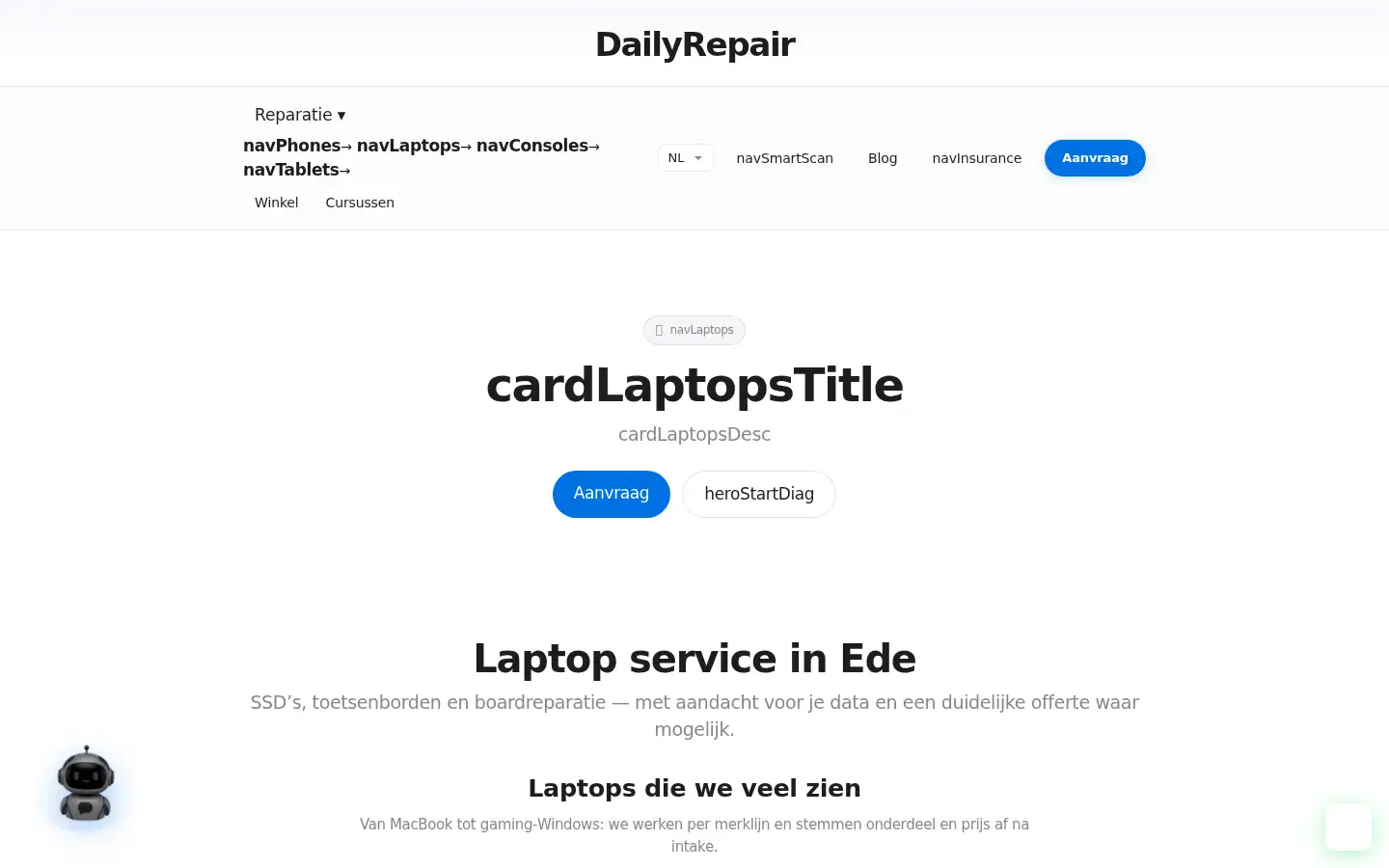 Screenshot of dailyrepair.nl