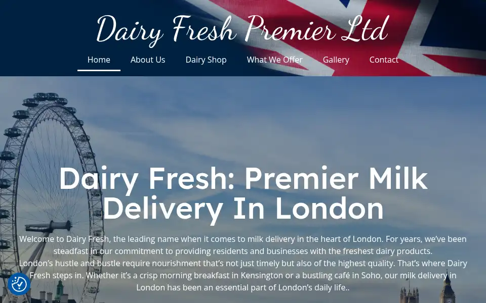 Screenshot of dairyfresh.uk.com