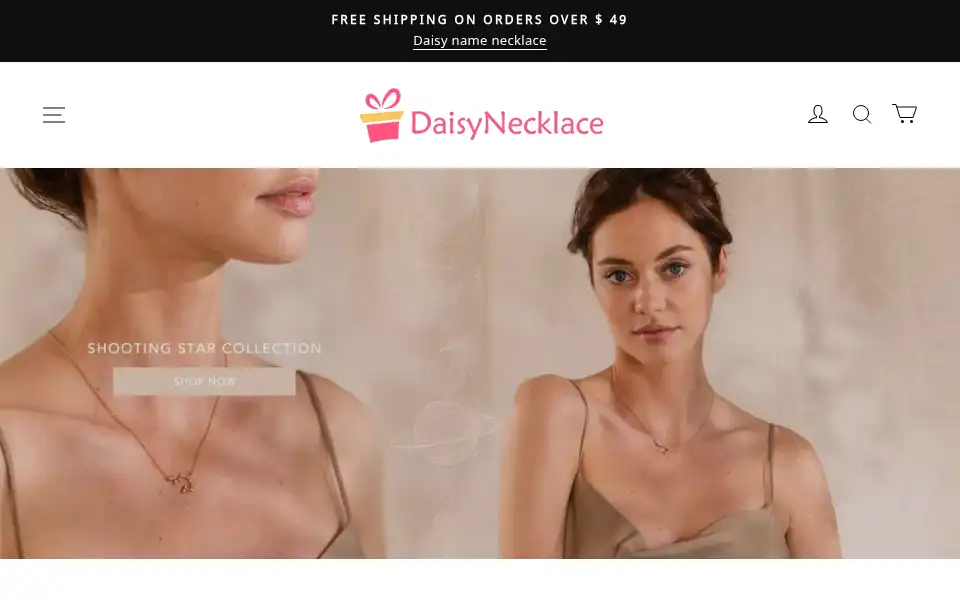 Screenshot of daisynecklace.com