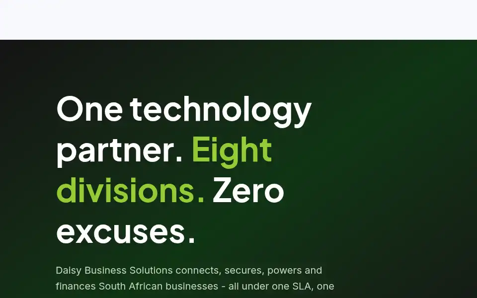 Screenshot of daisysolutions.co.za