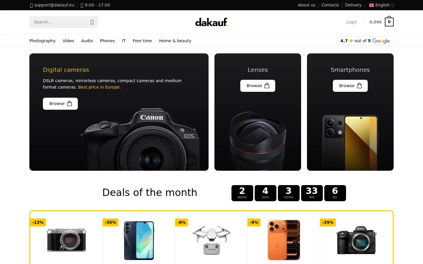 Screenshot of dakauf.eu