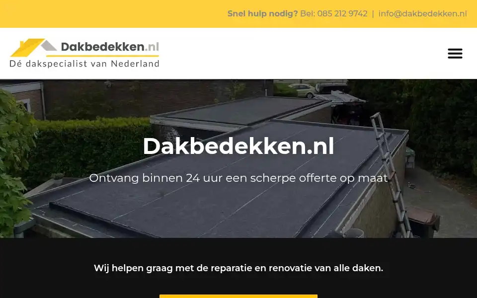 Screenshot of dakbedekken.nl