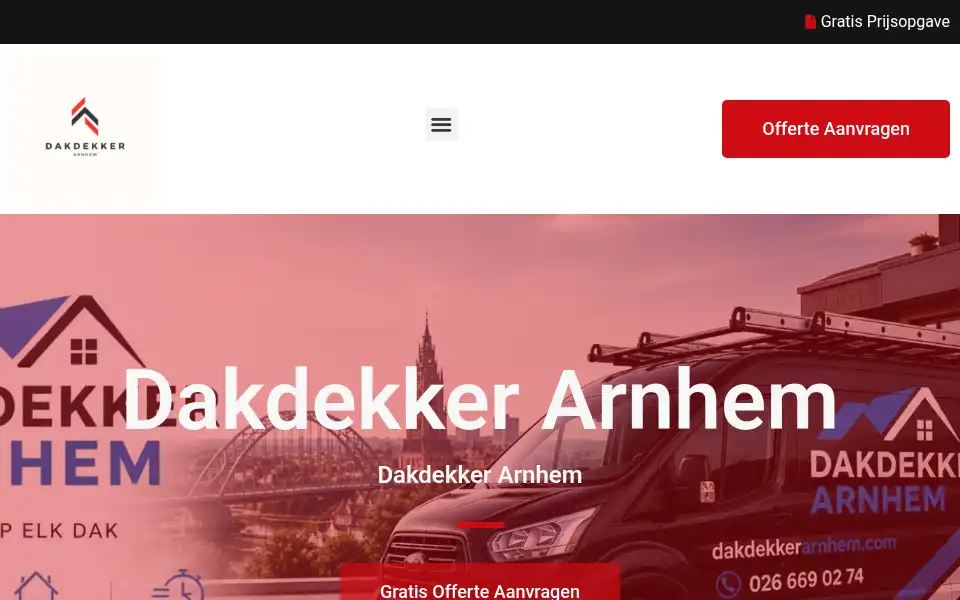Screenshot of dakdekkerarnhem.com