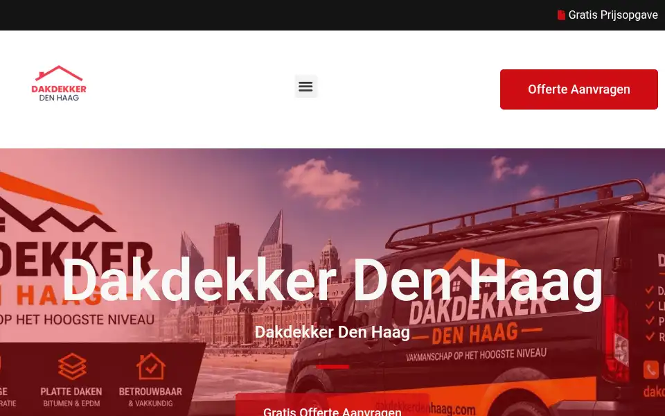 Screenshot of dakdekkerdenhaag.com