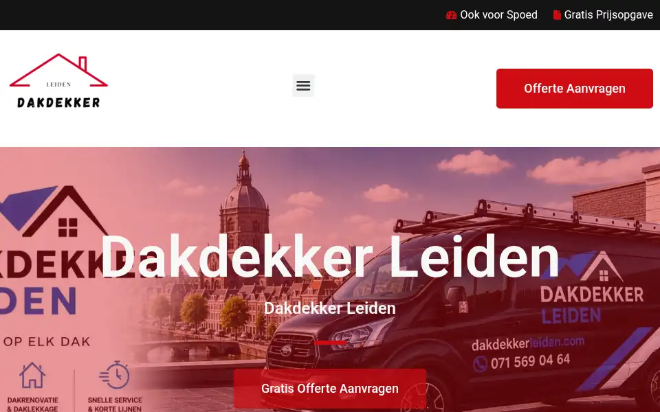 Screenshot of dakdekkerleiden.com