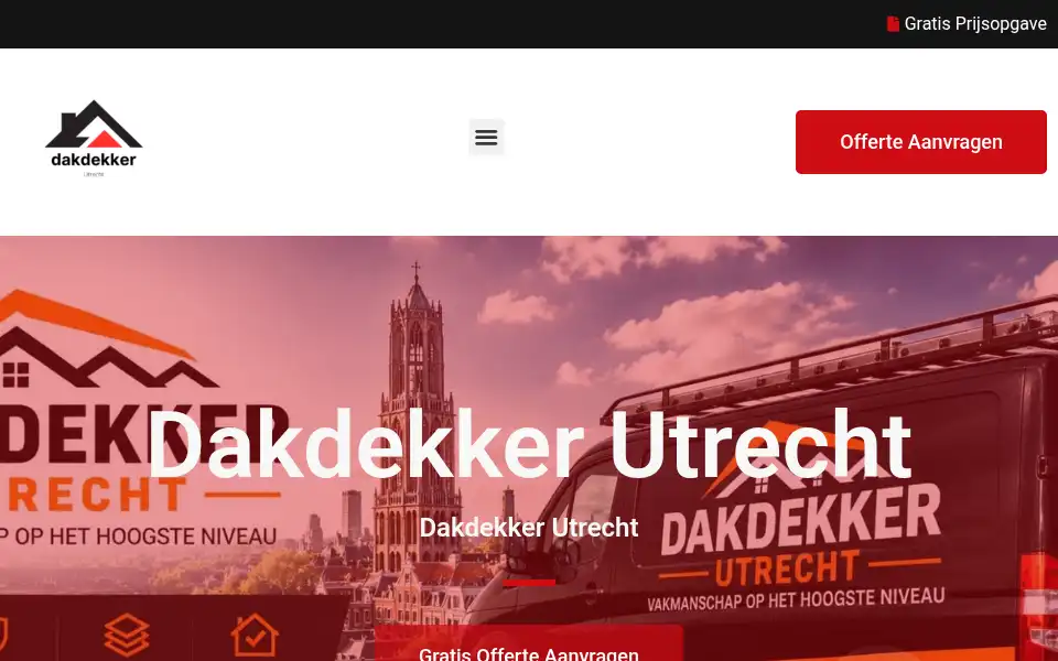 Screenshot of dakdekkerutrecht.net