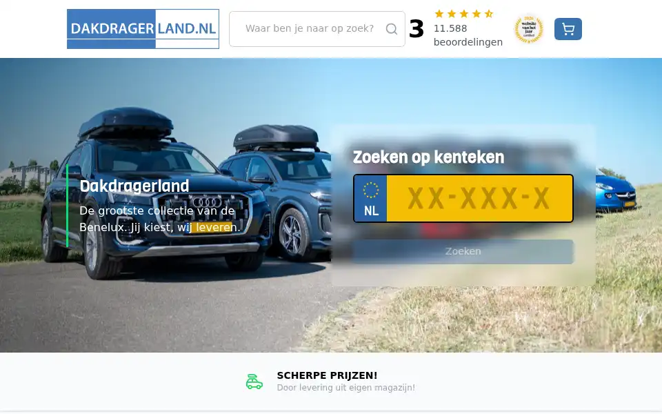 Screenshot of dakdragerland.nl