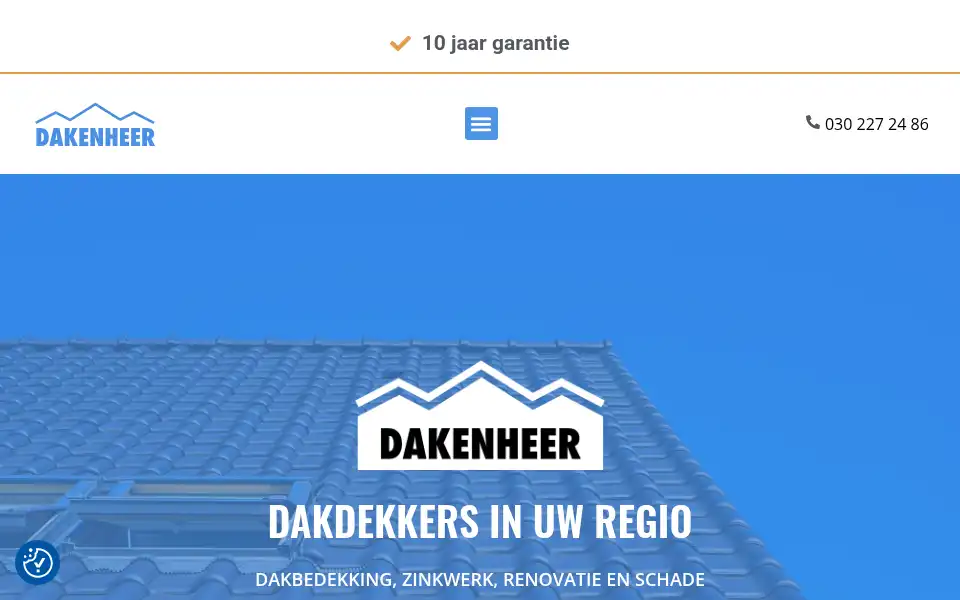 Screenshot of dakenheer.nl