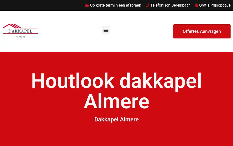 Screenshot of dakkapelalmere.com