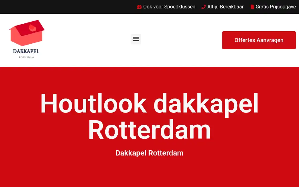 Screenshot of dakkapelrotterdam.com