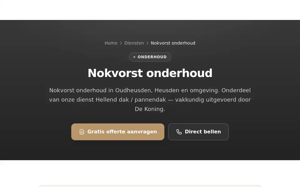 Screenshot of dakonderhoudsbedrijfdekoning.nl