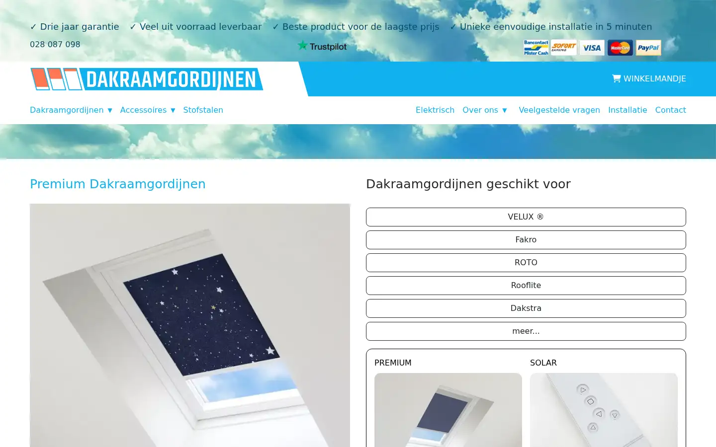 Screenshot of dakraamgordijnen.be
