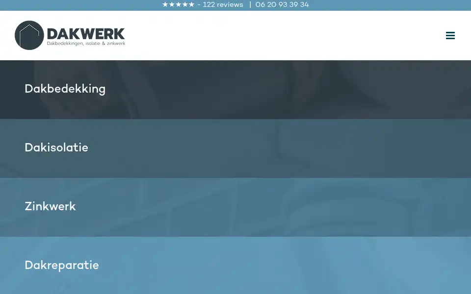 Screenshot of dakwerk.nl
