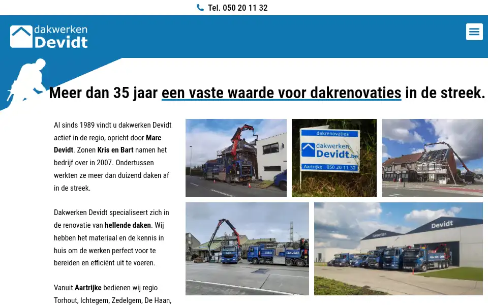 Screenshot of dakwerkendevidt.be