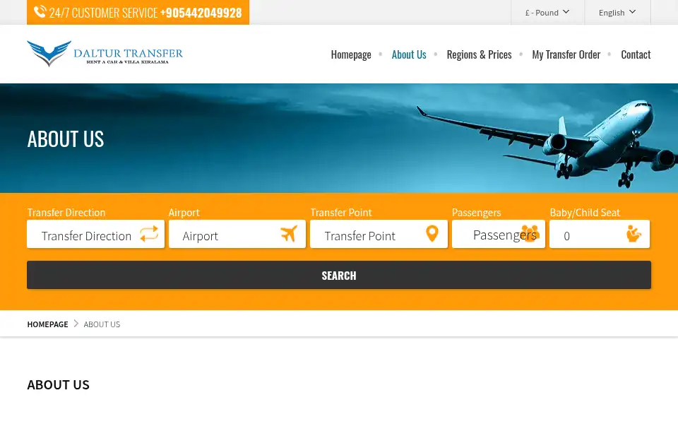 Screenshot of dalamanairporttransfer.com